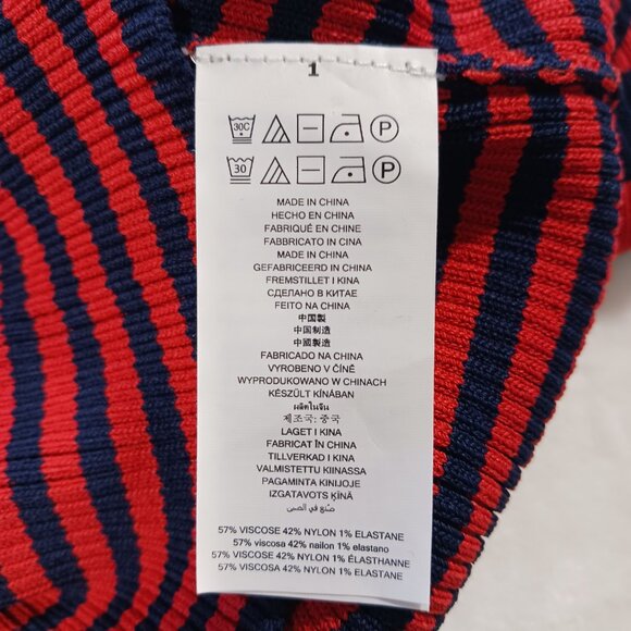 Michael Kors, NWT, Navy and Red Striped, Ribbed Knit, Tank Dress, Large , Midi - Picture 16 of 16